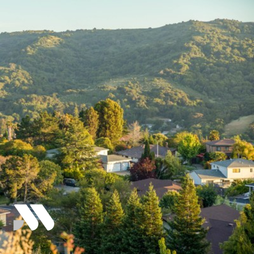 Residential homes in El Sobrante, California situated near rolling East Bay hills and wooded residential neighborhoods.
